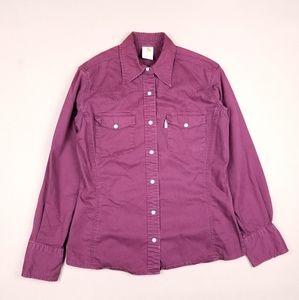 Carhartt Button Up Maroon Shirt